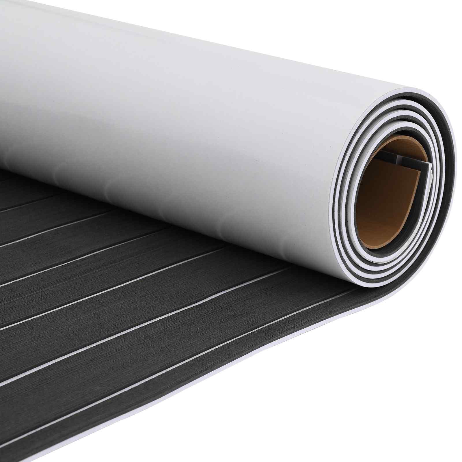 vidaXL Boat Mat Striped Dark Grey and White 240 x 90 cm EVA 3
