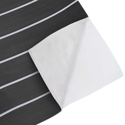 vidaXL Boat Mat Striped Dark Grey and White 240 x 90 cm EVA 4