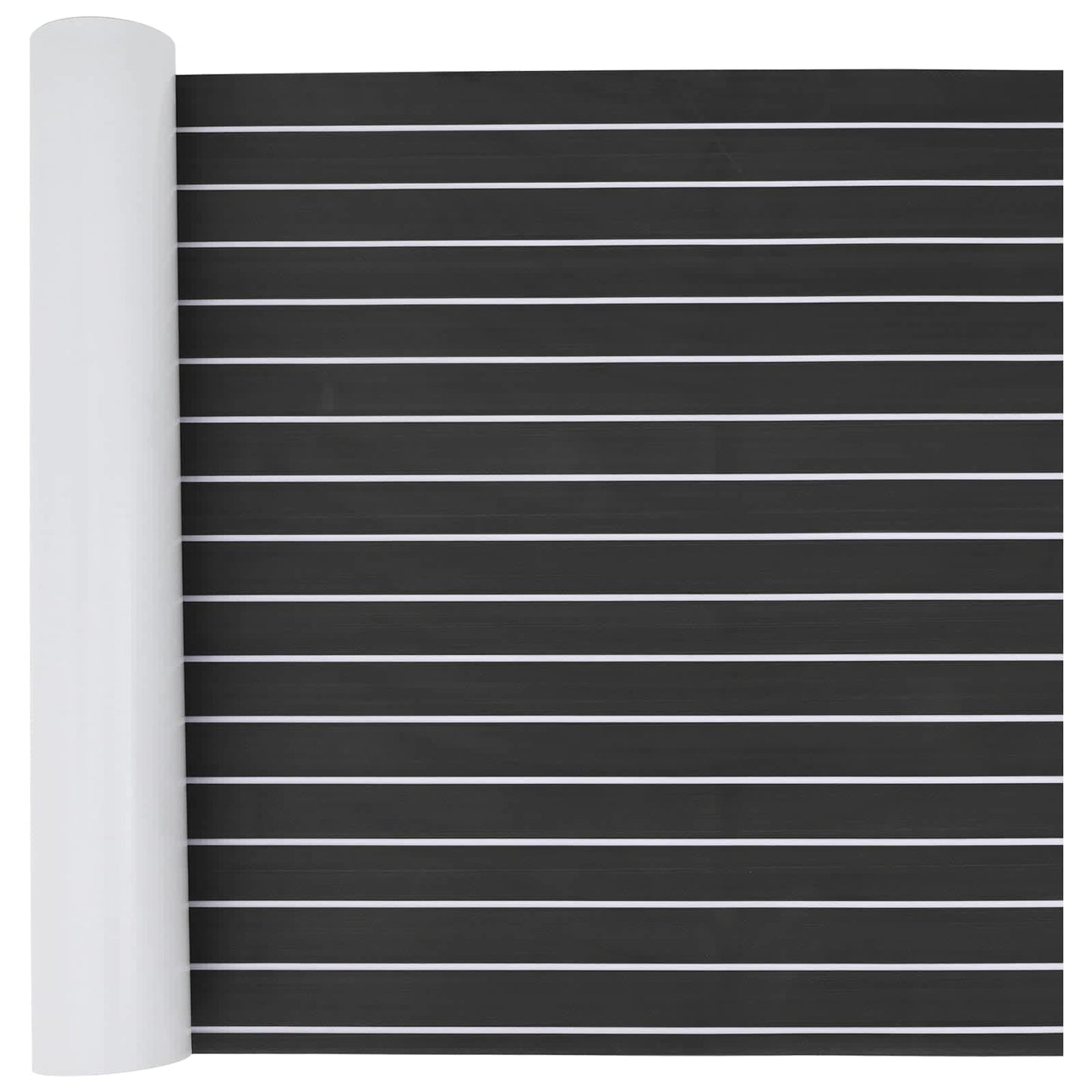 vidaXL Boat Mat Striped Dark Grey and White 240 x 90 cm EVA 1
