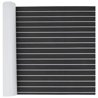 vidaXL Boat Mat Striped Dark Grey and White 240 x 90 cm EVA 1