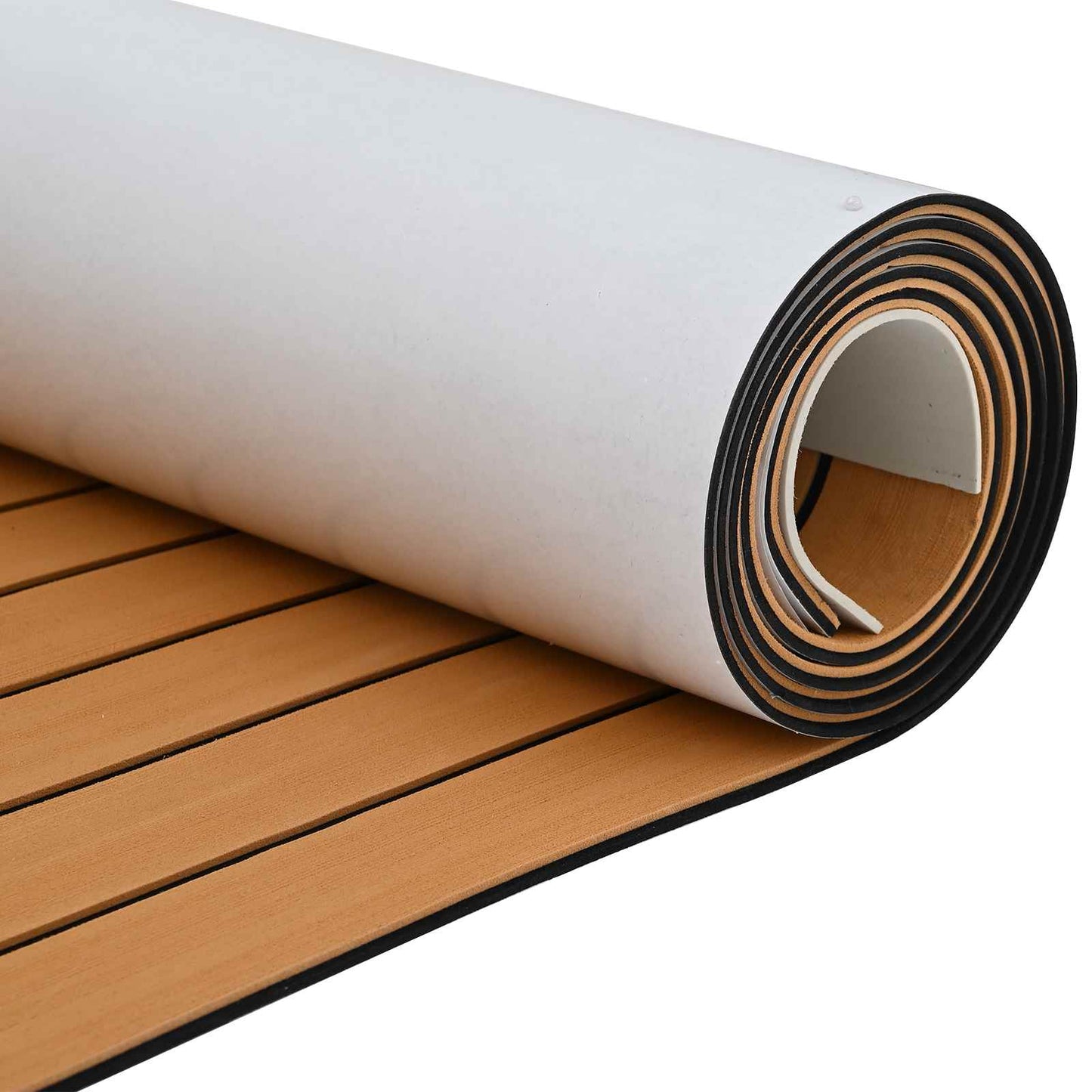 vidaXL Boat Mat Striped Brown and Black 240 x 60 cm EVA 3