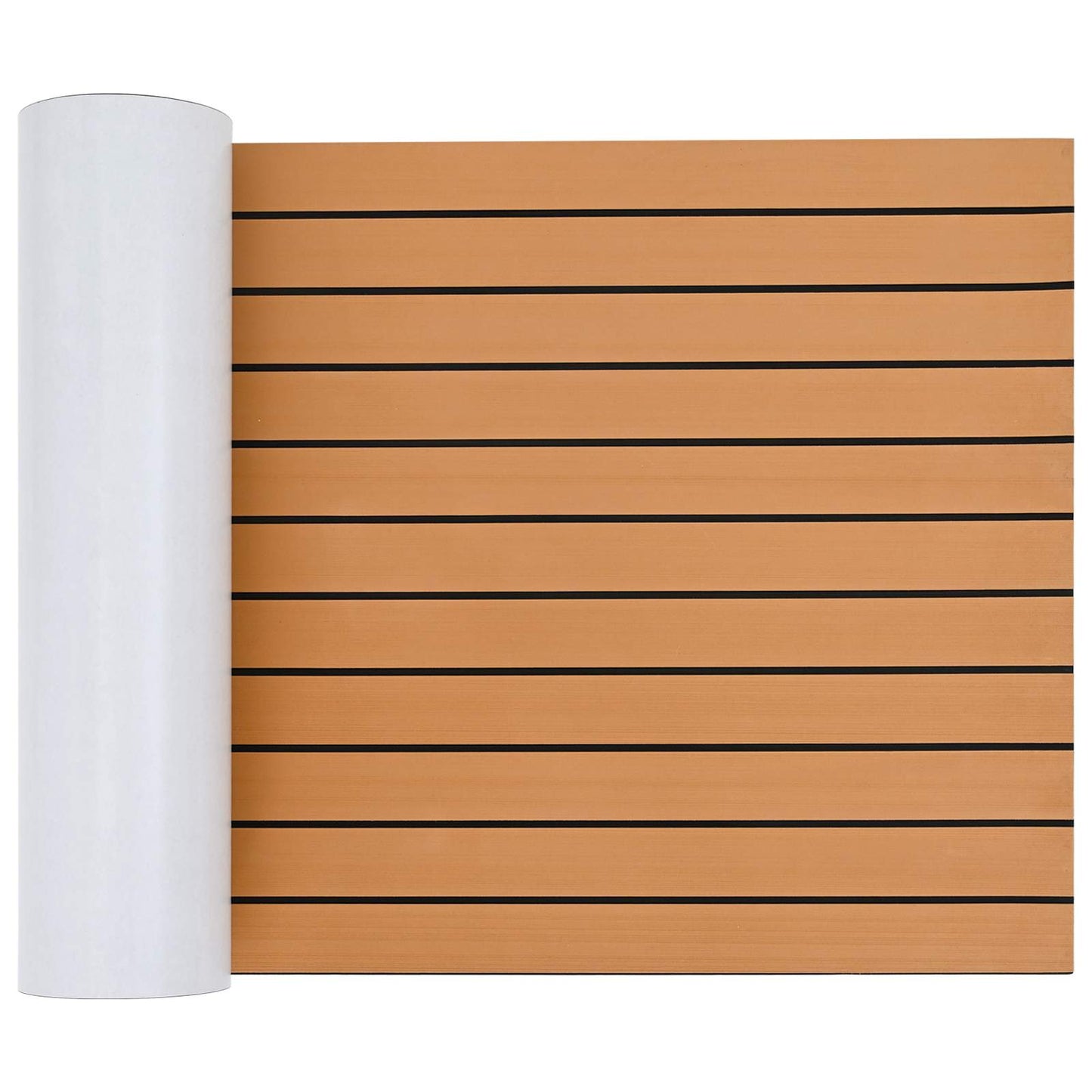 vidaXL Boat Mat Striped Brown and Black 240 x 60 cm EVA 1
