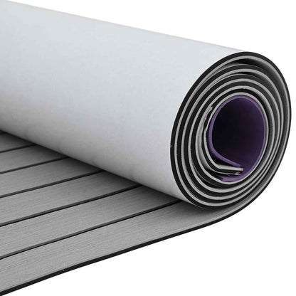 vidaXL Boat Mat Striped Light Grey and Black 240 x 60 cm EVA 3