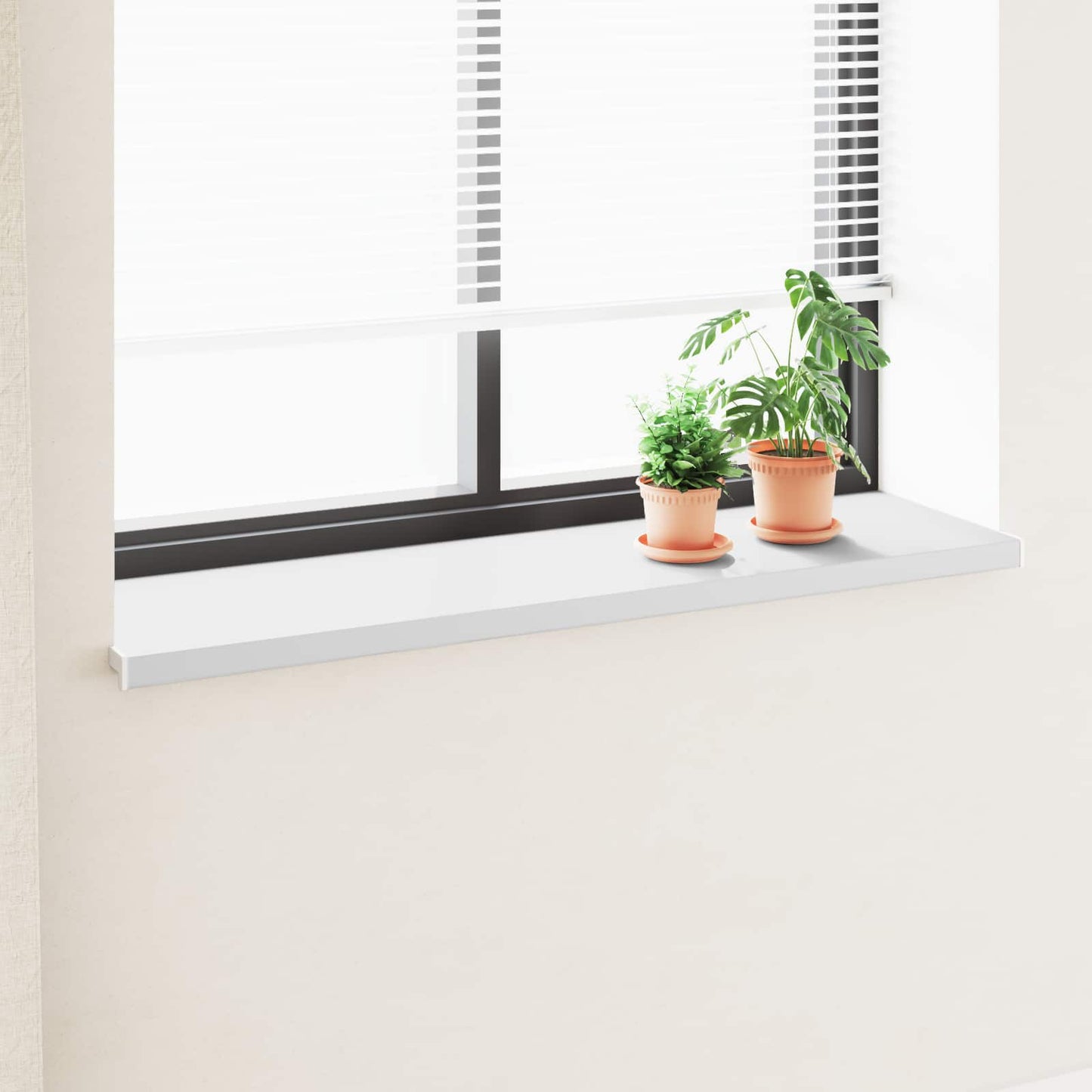 vidaXL Window Sill White 140 x 45 x 4.5 cm PVC 1
