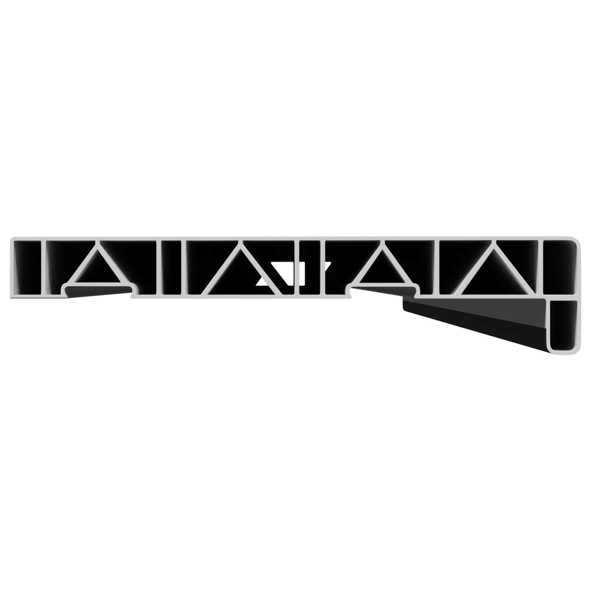 vidaXL Window Sill Black with wood grain 160 x 25 x 4.5 cm PVC 4