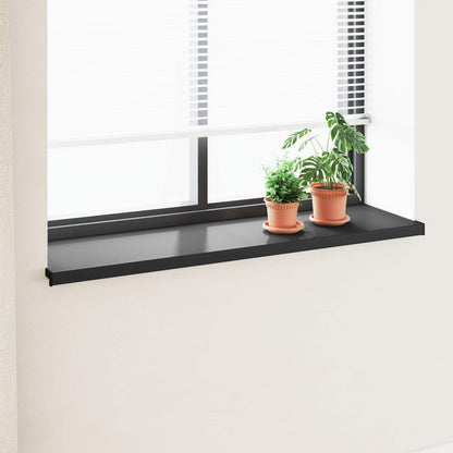 vidaXL Window Sill Black with wood grain 160 x 45 x 4.5 cm PVC 1