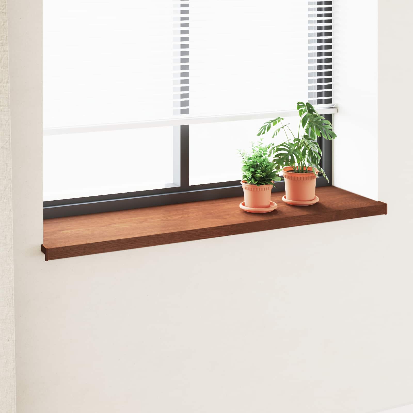 vidaXL Window Sill Brown wood 160 x 45 x 4.5 cm PVC 1
