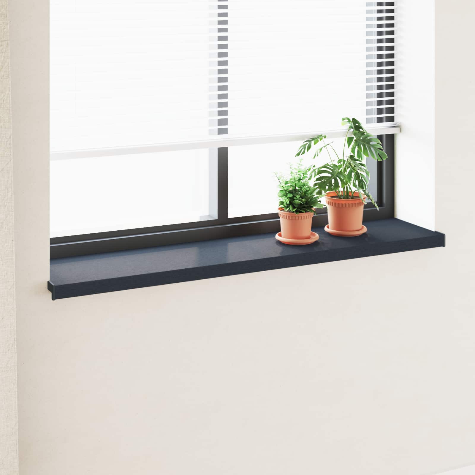 vidaXL Window Sill Anthracite with wood grain 160 x 35 x 4.5 cm PVC 1