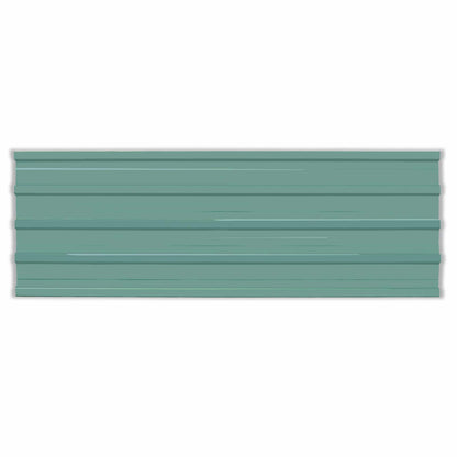 Roof Panel 12 pcs 129 x 45 cm Galvanised steel Green
