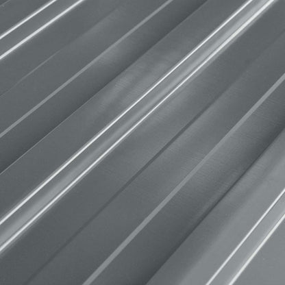 Roof Panel 12 pcs 129 x 45 cm Galvanised steel Grey