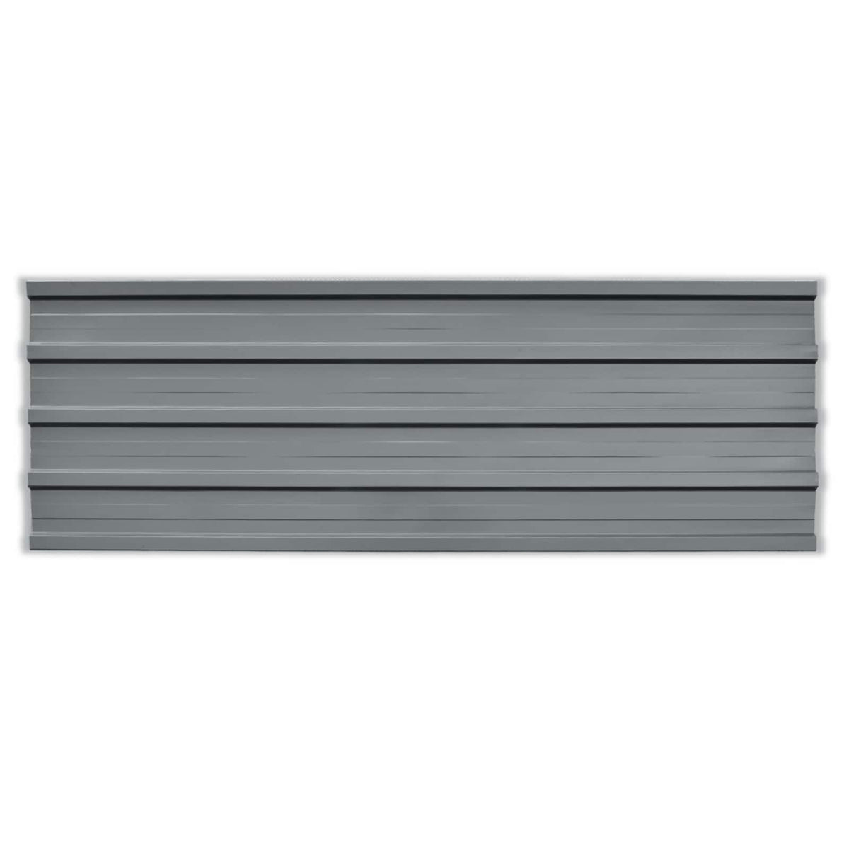 Roof Panel 12 pcs 129 x 45 cm Galvanised steel Grey
