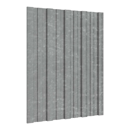 Roof Panel Galvanised steel 36 pcs Silver 60 x 45 cm