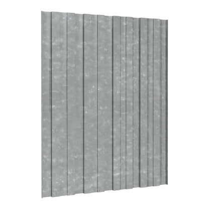 Roof Panel Galvanised steel 36 pcs Silver 60 x 45 cm