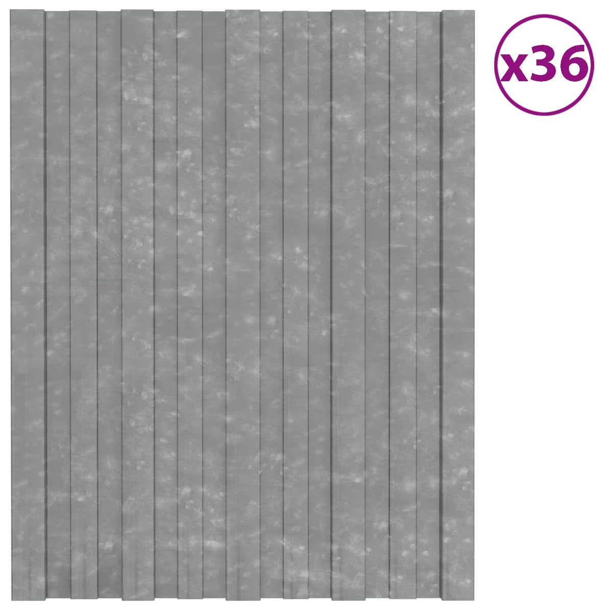 Roof Panel Galvanised steel 36 pcs Silver 60 x 45 cm