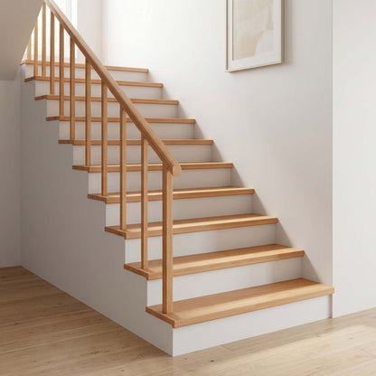 vidaXL Stair Treads Solid Beech Wood Depth 25 cm 2 pcs Natural