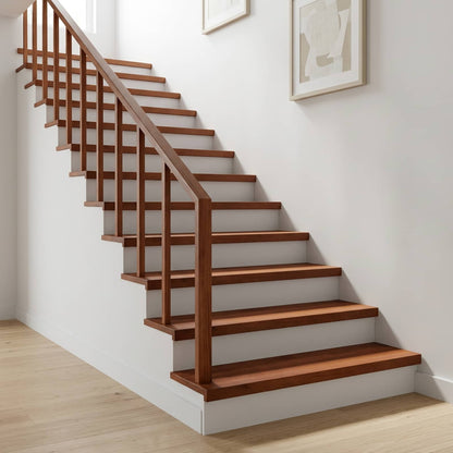 vidaXL Stair Treads Solid Beech Wood Depth 25 cm 2 pcs Brown