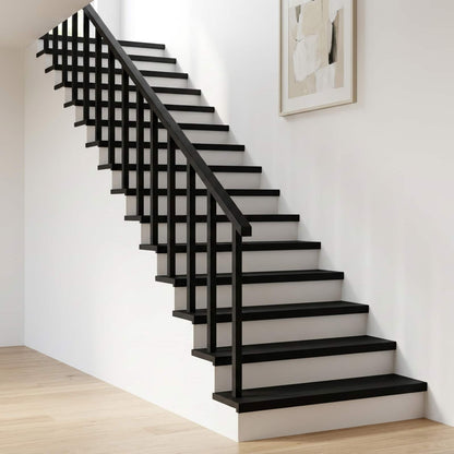vidaXL Stair Treads 2 pcs 70 x 30 x 2 cm Black Solid Beech Wood 1