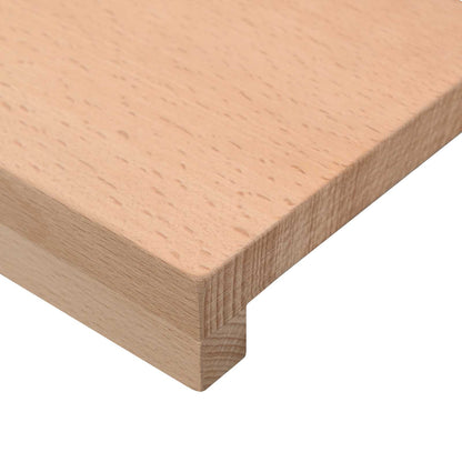vidaXL Window Sills 2 pcs Natural 80x 30 x 2 cm Solid Beech Wood 5