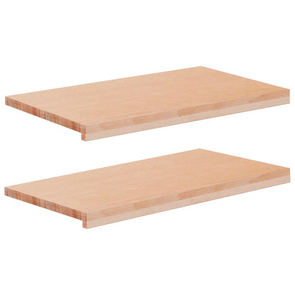 vidaXL Window Sills 2 pcs Natural 70 x 40 x 2 cm Solid Beech Wood 2