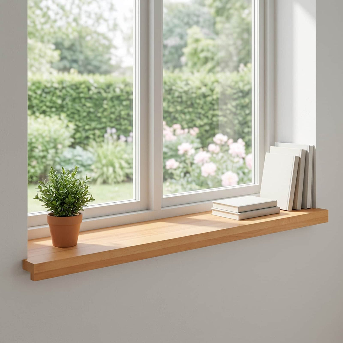Window Sills 2 pcs Solid Beech Wood Depth 30 cm Light Brown 70 cm