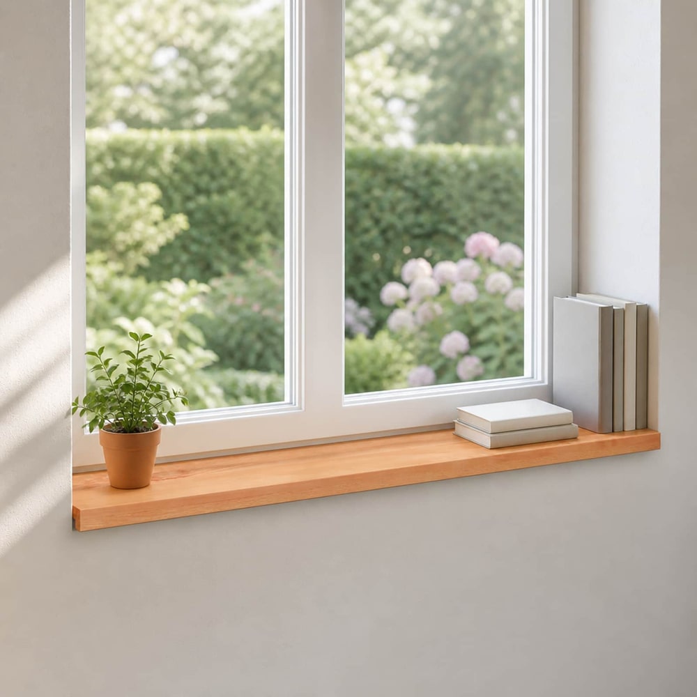 Window Sills 2 pcs Solid Beech Wood Depth 30 cm Varnish 110 cm