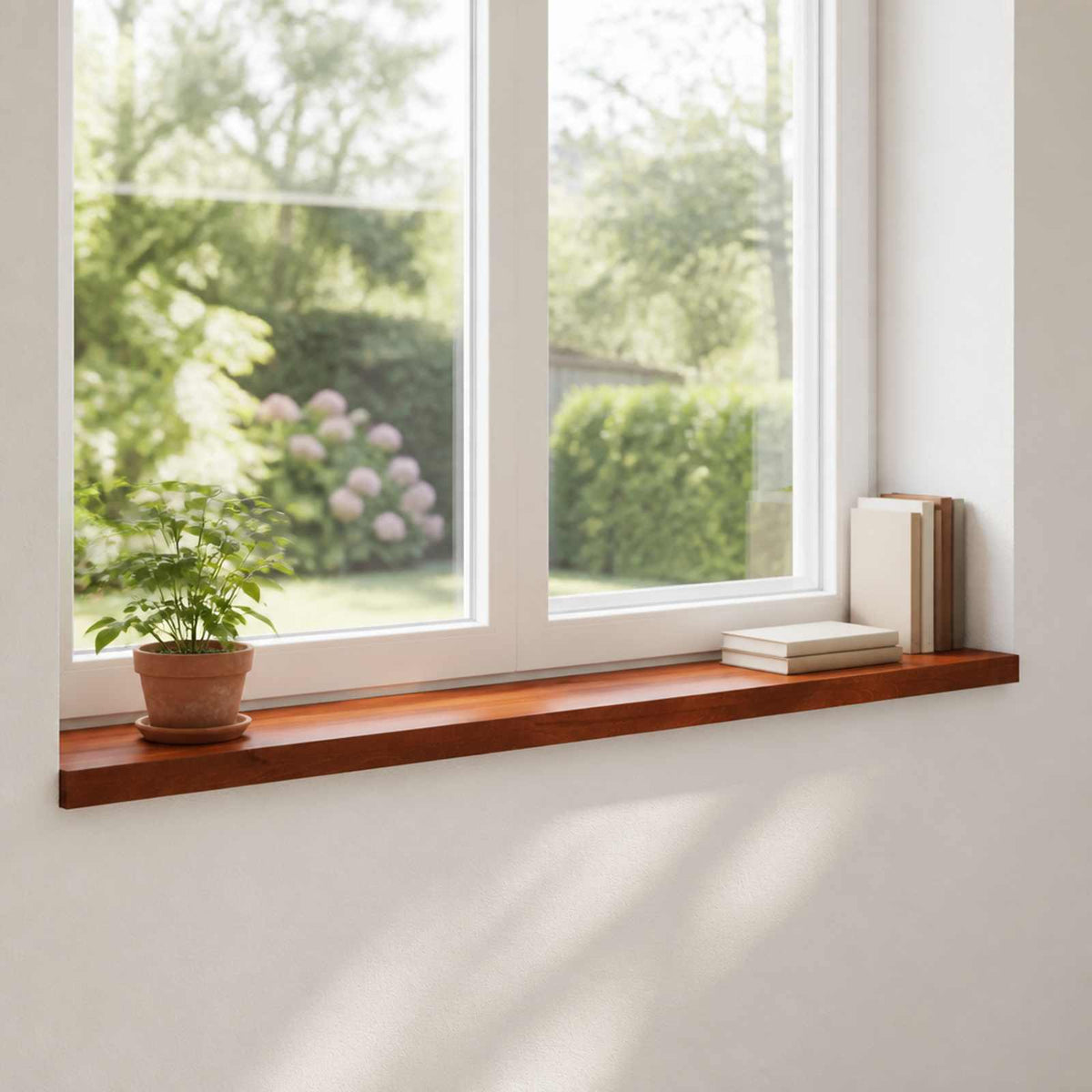 vidaXL Window Sills 2 pcs Brown 110 x 15 x 2 cm Solid Beech Wood 1