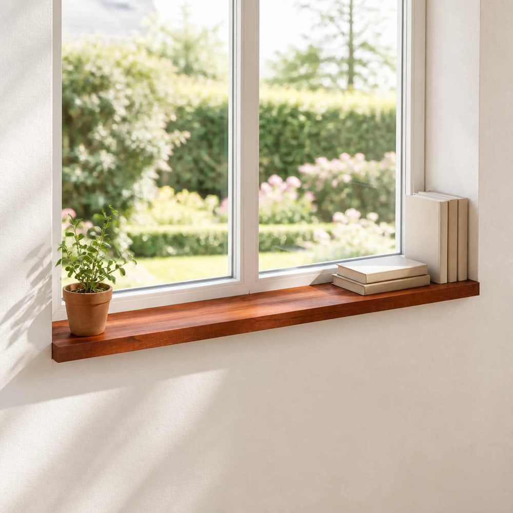 Window Sills 2 pcs Solid Beech Wood Depth 30 cm Brown 110 cm