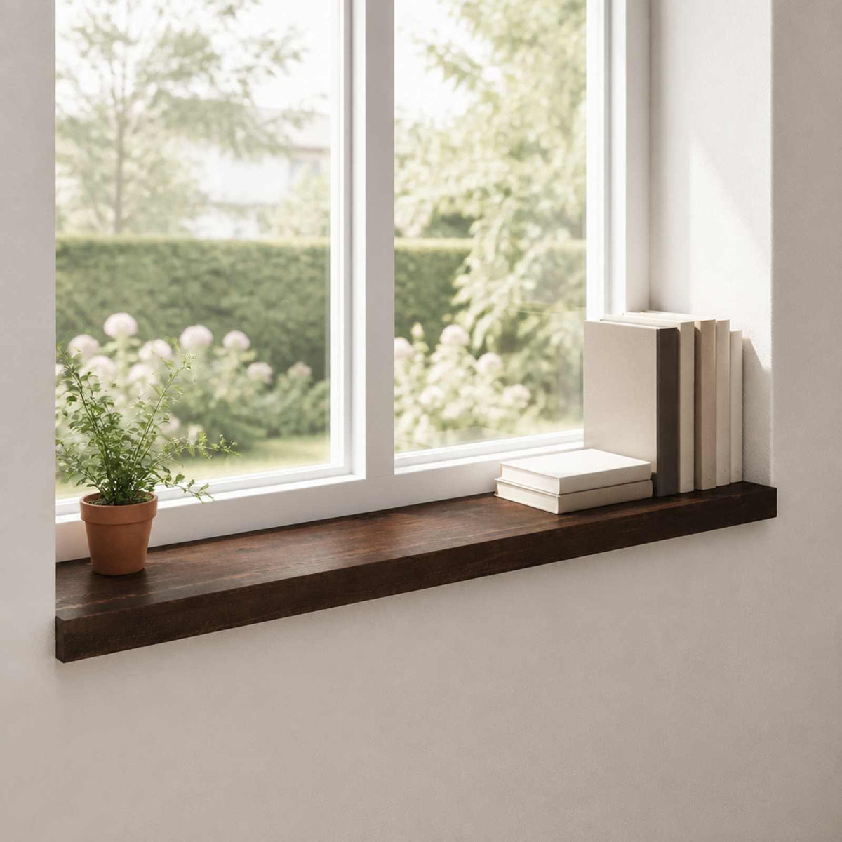 vidaXL Window Sills 2 pcs Dark Brown 70 x 25 x 2 cm Solid Beech Wood 1