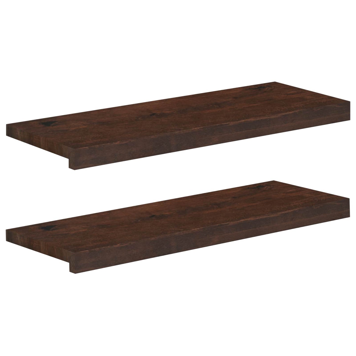 vidaXL Window Sills 2 pcs Dark Brown 80x 25 x 2 cm Solid Beech Wood 1