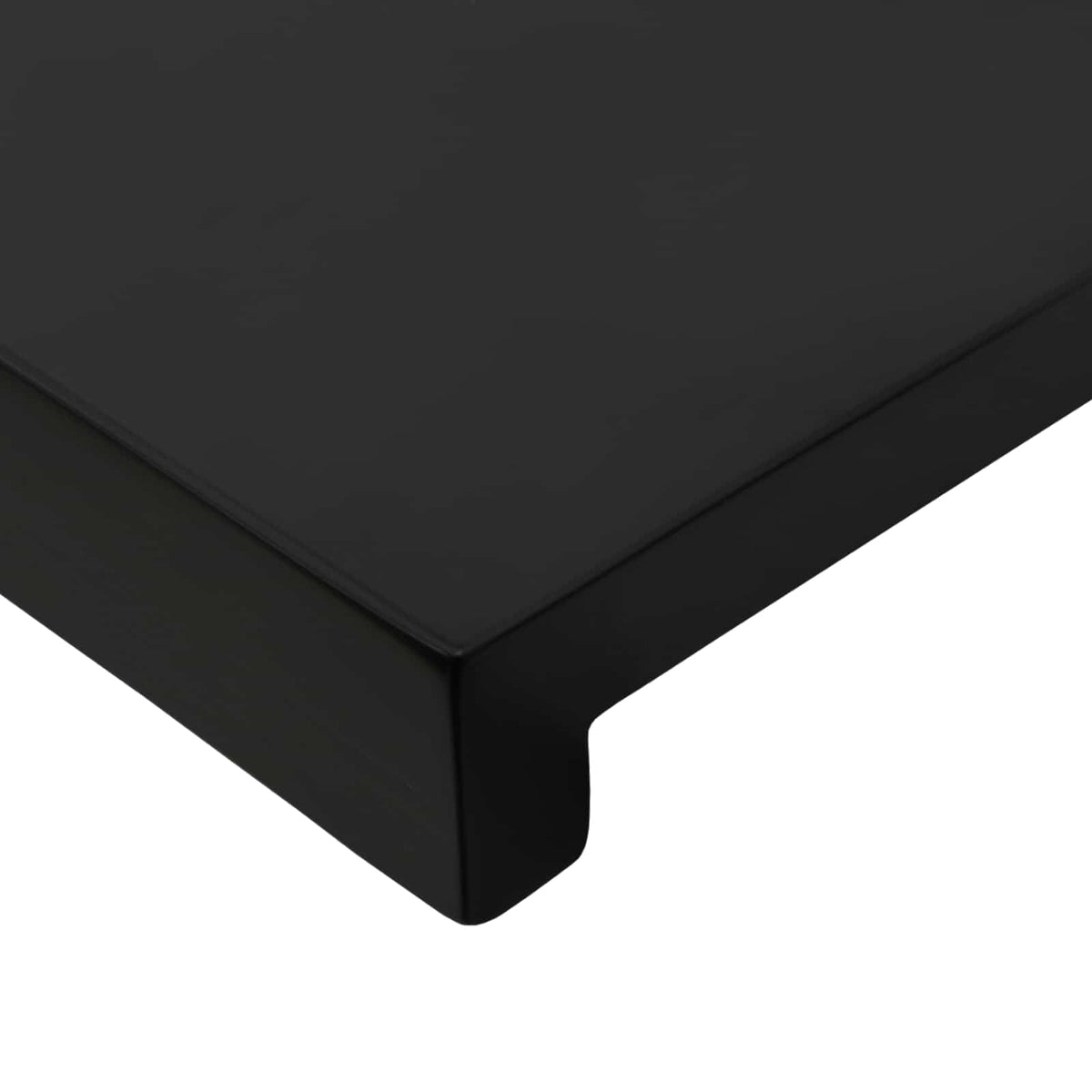 vidaXL Window Sills 2 pcs Black 70 x 25 x 2 cm Solid Beech Wood 6