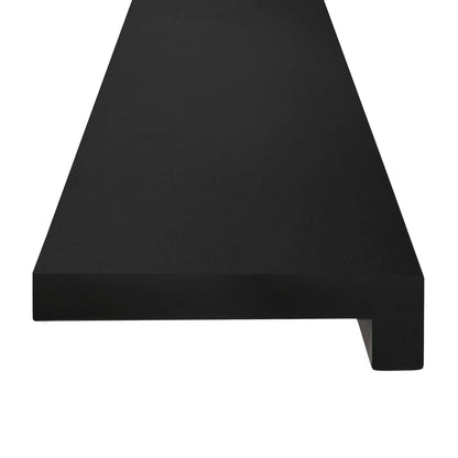 vidaXL Window Sills 2 pcs Black 70 x 25 x 2 cm Solid Beech Wood 4