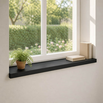 Window Sills 2 pcs Solid Beech Wood Depth 30 cm Black 70 cm