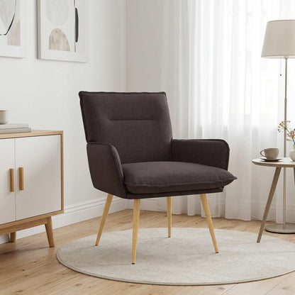 Armchair Fabric Dark brown