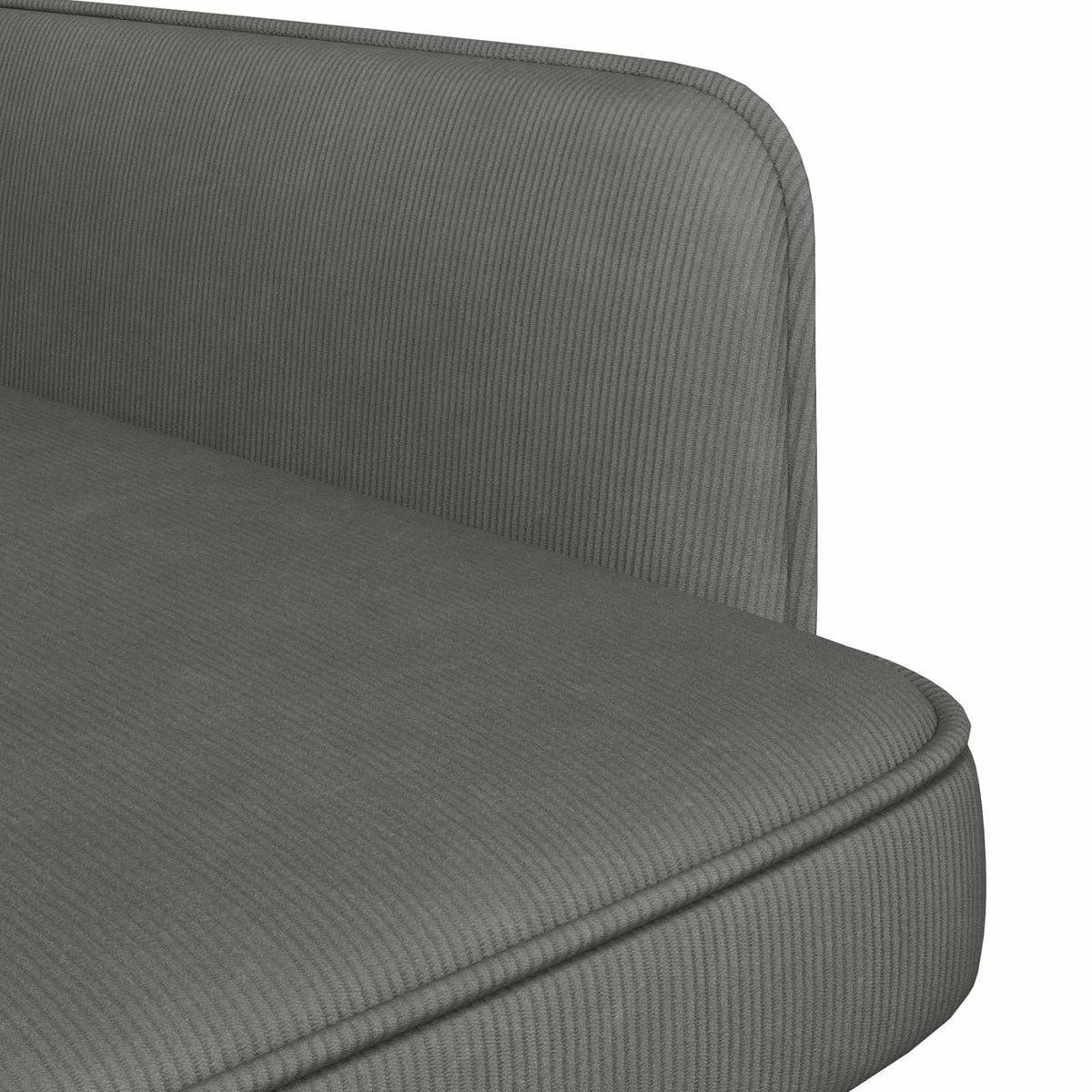 Armchair Corduroy Fabric Dark grey