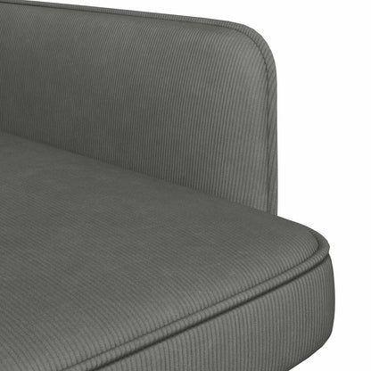 Armchair Corduroy Fabric Dark grey