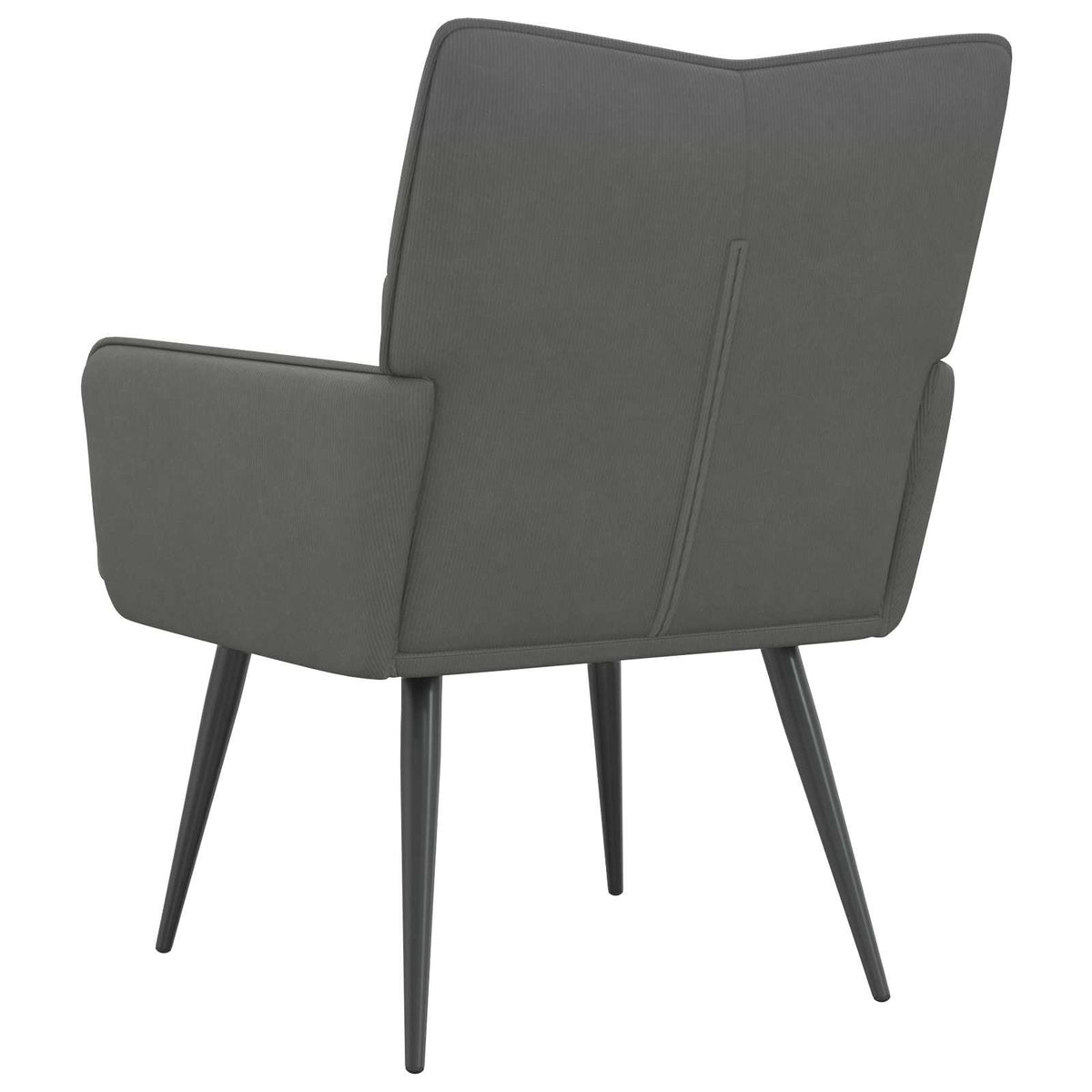 Armchair Corduroy Fabric Dark grey