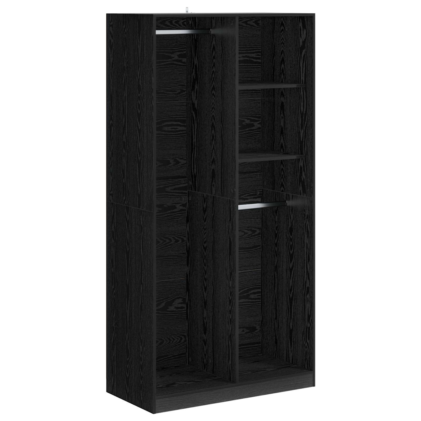 vidaXL Wardrobe Black oak 100 x 50 x 200 cm Engineered Wood 2