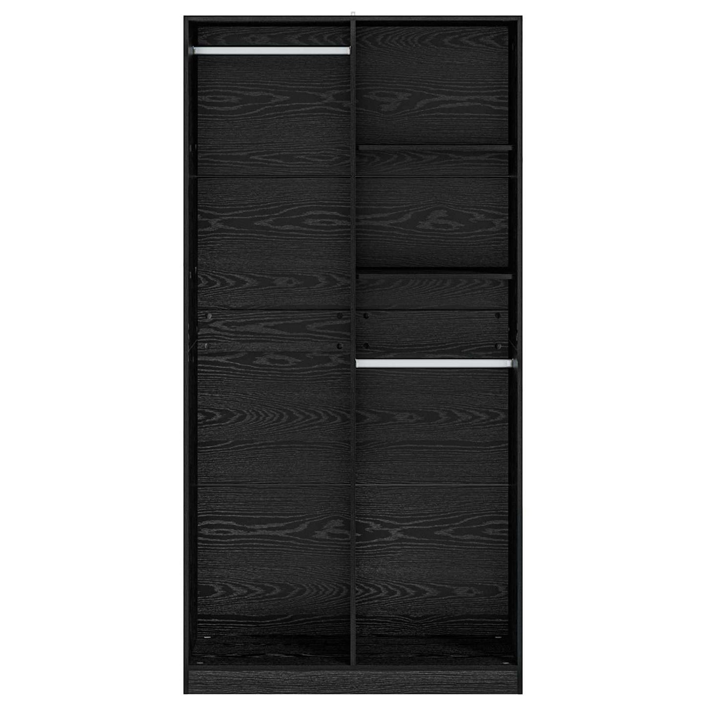 vidaXL Wardrobe Black oak 100 x 50 x 200 cm Engineered Wood 4