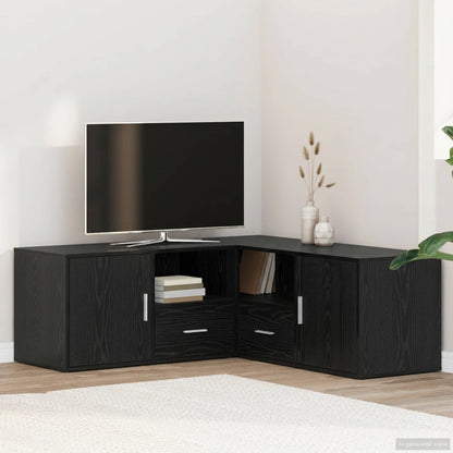Corner Cabinet 200x40x45 cm Engineered Wood Black oak