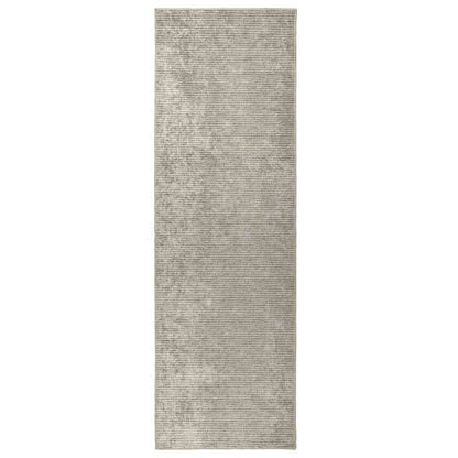 vidaXL Rug Beige 100 x 250 cm 100% Polyester 3 mm Washable 2