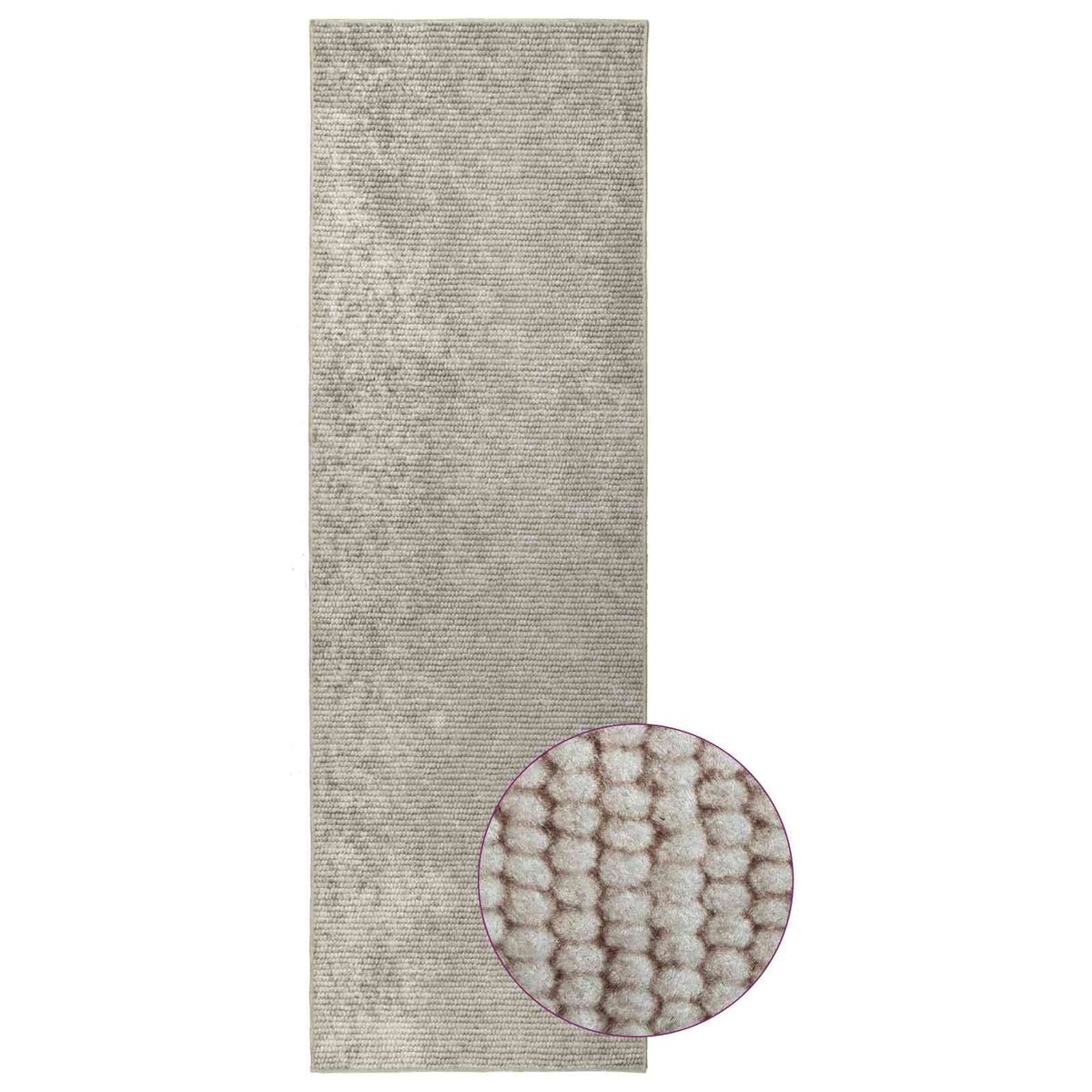 vidaXL Rug Beige 100 x 250 cm 100% Polyester 3 mm Washable 3