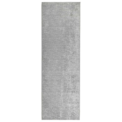 vidaXL Rug Grey 100 x 250 cm 100% Polyester 3 mm Washable 2
