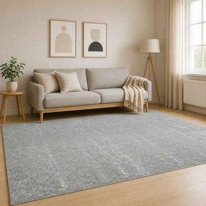 Rug 100% Polyester 3 mm Washable Grey 50 x 100–160 x 230 cm 160 x 230 cm
