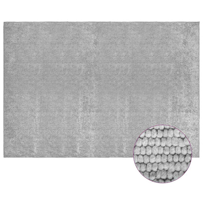 Rug 100% Polyester 3 mm Washable Grey 50 x 100–160 x 230 cm 160 x 230 cm