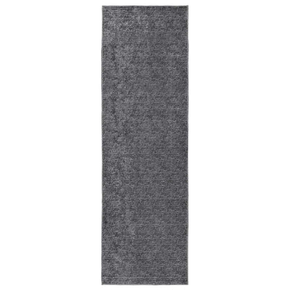 vidaXL Rug Anthracite 100 x 250 cm 100% Polyester 3 mm Washable 2