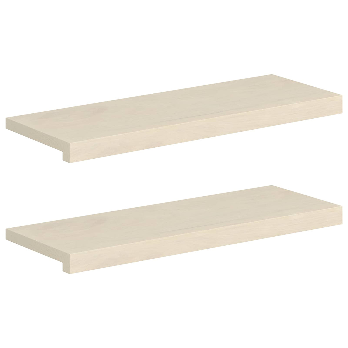 vidaXL Stair Tread 2 pcs 70 x 30 x 2 cm White Solid Oak Wood 2