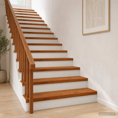 vidaXL Stair Tread 2 pcs 90 x 25 x 2 cm Brown Solid Oak Wood 1