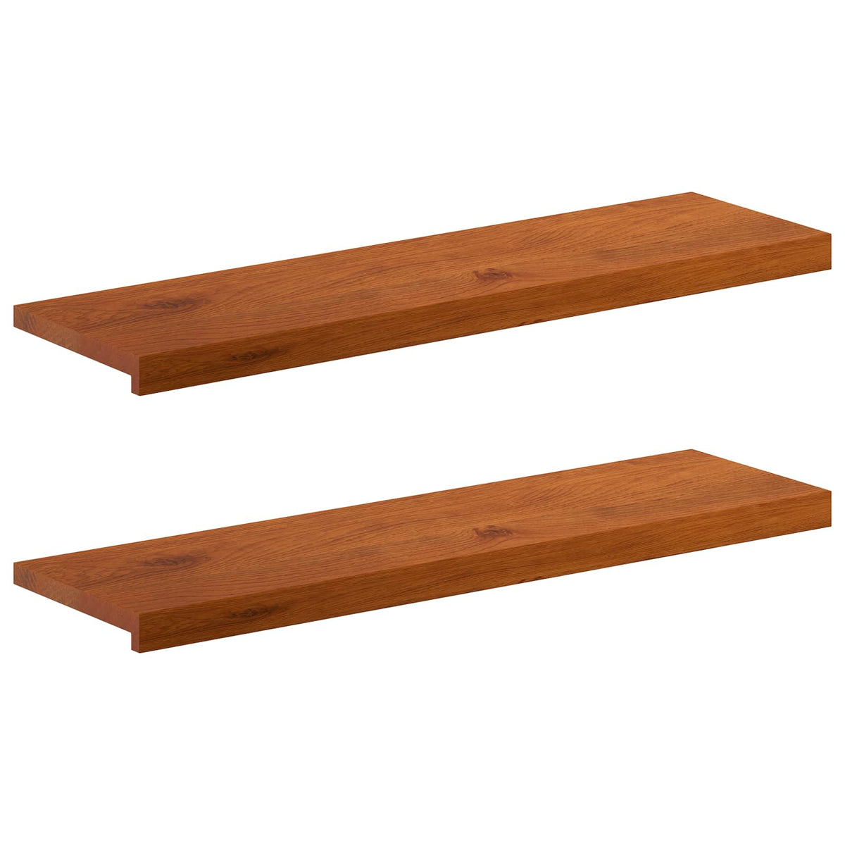 vidaXL Stair Tread 2 pcs 90 x 25 x 2 cm Brown Solid Oak Wood 2