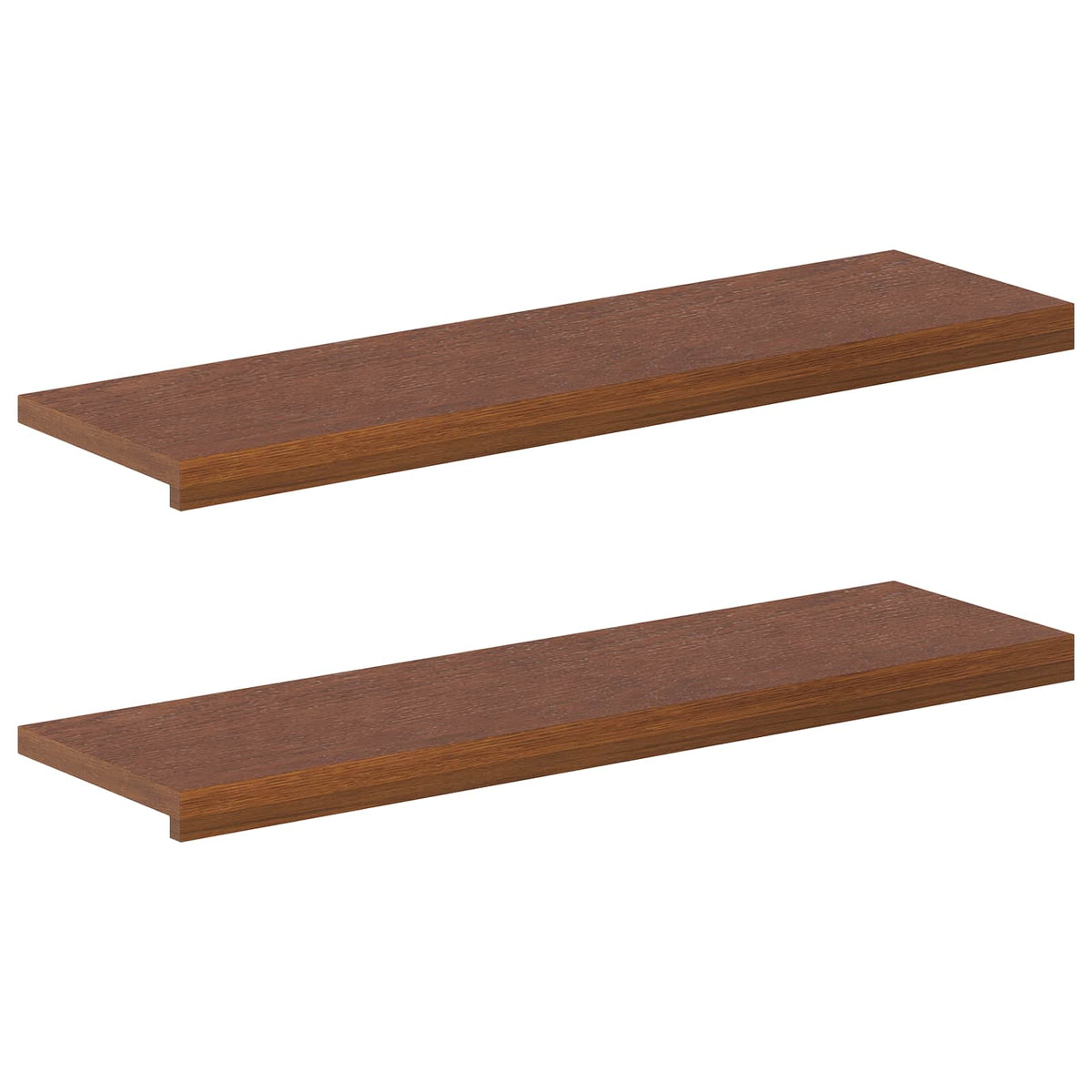 vidaXL Stair Tread 2 pcs 90 x 25 x 2 cm Dark Brown Solid Oak Wood 2