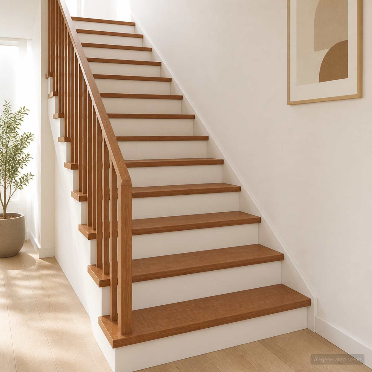 vidaXL Stair Tread Solid Oak Wood Depth 30 cm 2 pcs Dark Brown